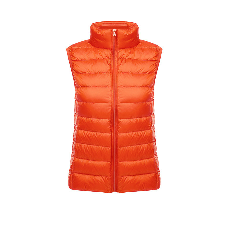 2025 Women's Simple down Vest Lightweight Sleeveless Solid Color Autumn and Winter down Jacket Women's Outerwear Vest