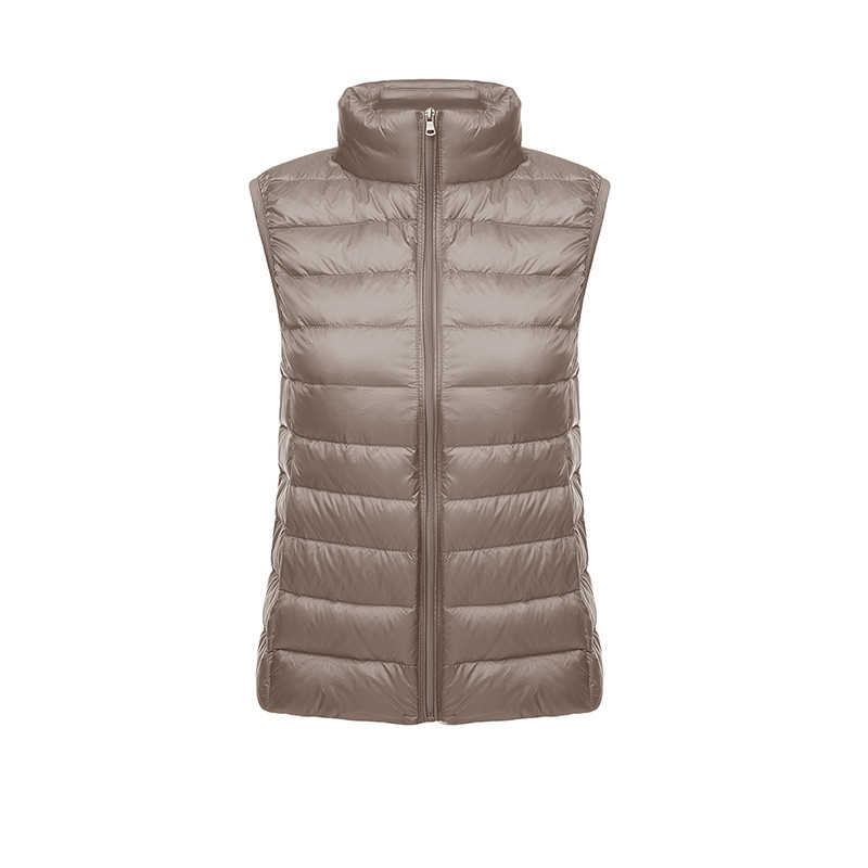 2025 Women's Simple down Vest Lightweight Sleeveless Solid Color Autumn and Winter down Jacket Women's Outerwear Vest