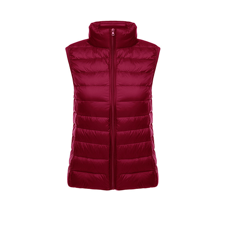 2025 Women's Simple down Vest Lightweight Sleeveless Solid Color Autumn and Winter down Jacket Women's Outerwear Vest