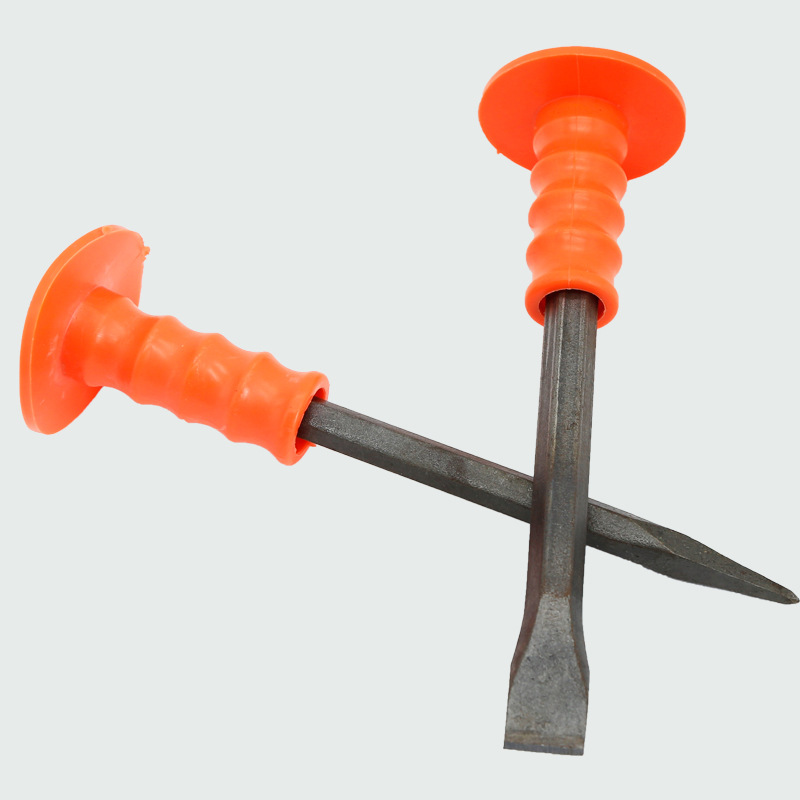 Wholesale Round Rubber Sleeve Original Color Stone Chisel Manual Chisel Pointed Chisel Handmade Chisel Flat Pointed Sand Removal Chisel