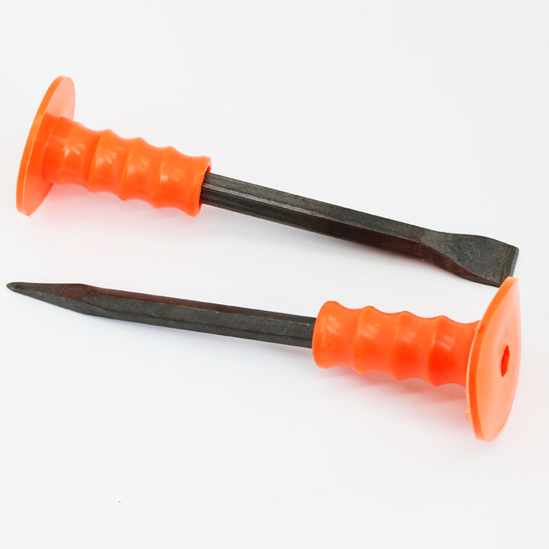 Wholesale Round Rubber Sleeve Original Color Stone Chisel Manual Chisel Pointed Chisel Handmade Chisel Flat Pointed Sand Removal Chisel