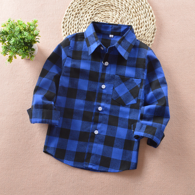 Children's Plaid Shirts 2025 Spring & Fall New Products for Boys and Girls Plaid Shirts Wholesale Dropshipping