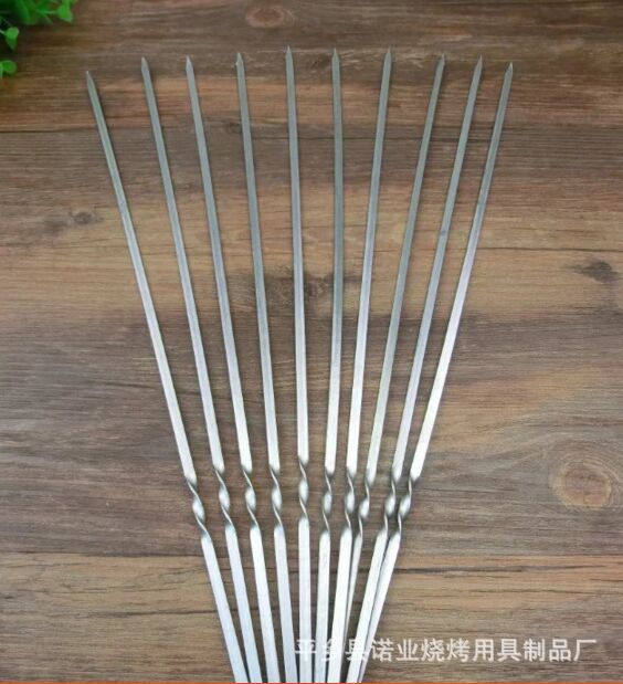 Прямые продажи с завода немагнитный нержавеющий стальной барбекю-стик барбекю-шуруп барбекю-игла плоский знак барбекю