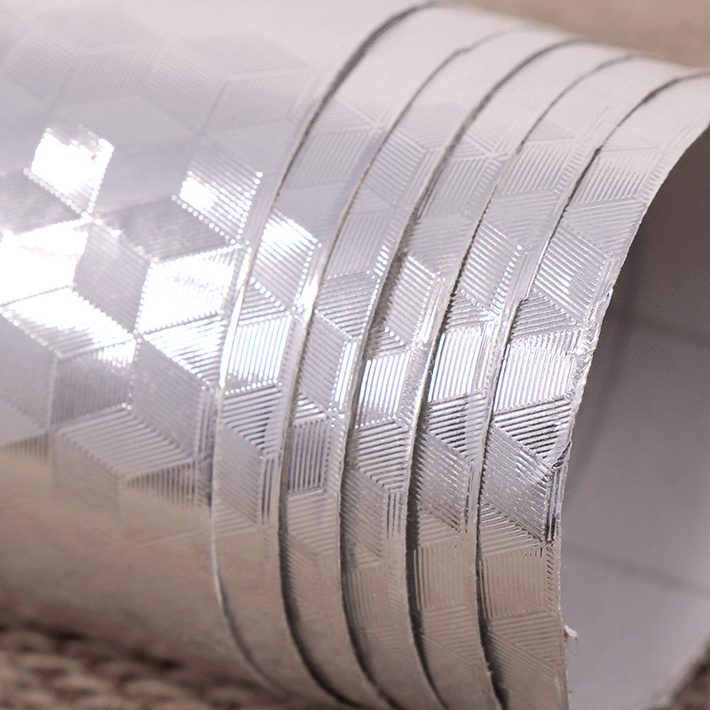 Self-adhesive Thickened Waterproof Kitchen Oil-proof Sticker High Temperature Stove Cabinet Fume Wall Sticker Moisture-proof Aluminum Foil Tin Paper