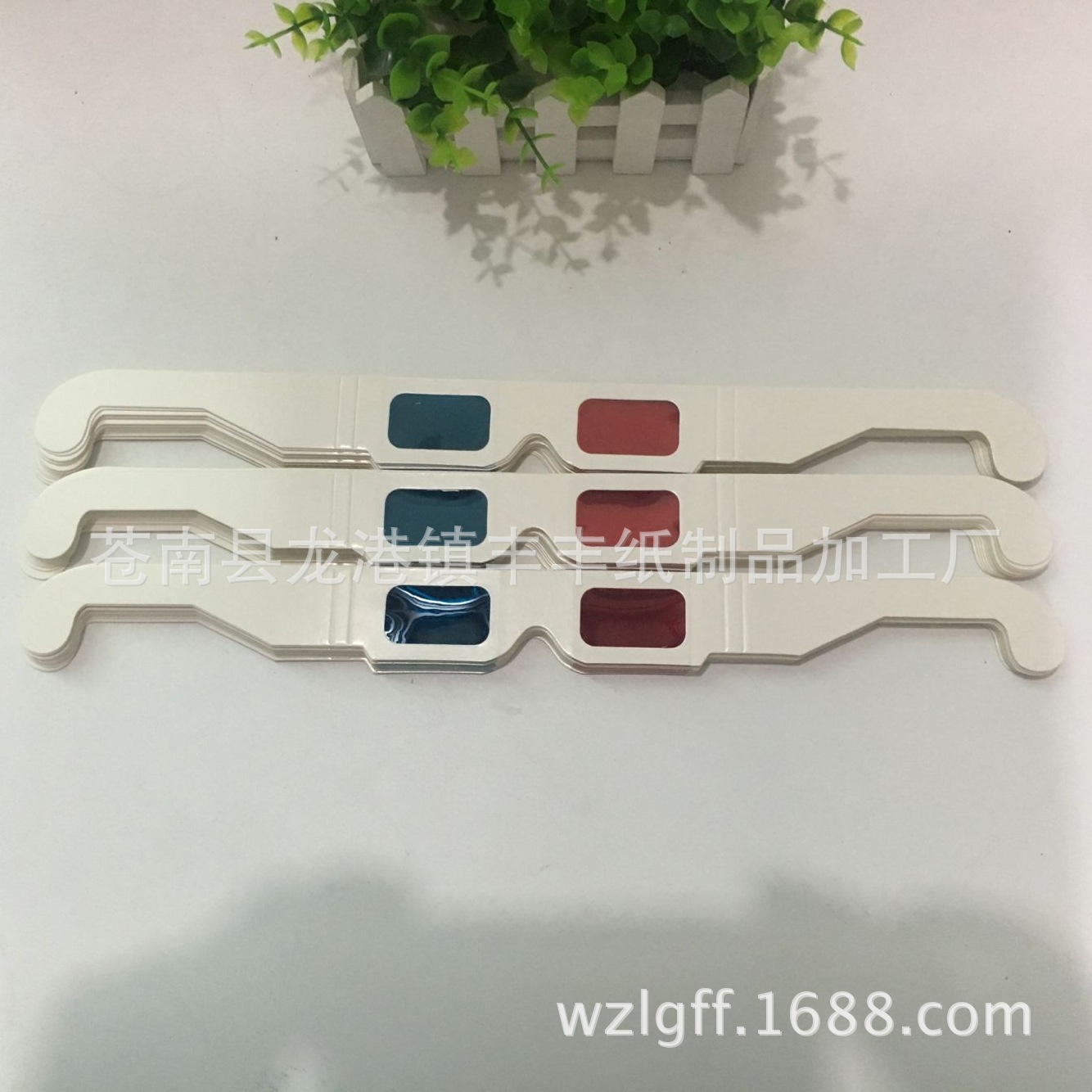 Производственные бумажные 3D очки, красно-синие 3D очки, возможность печати логотипа