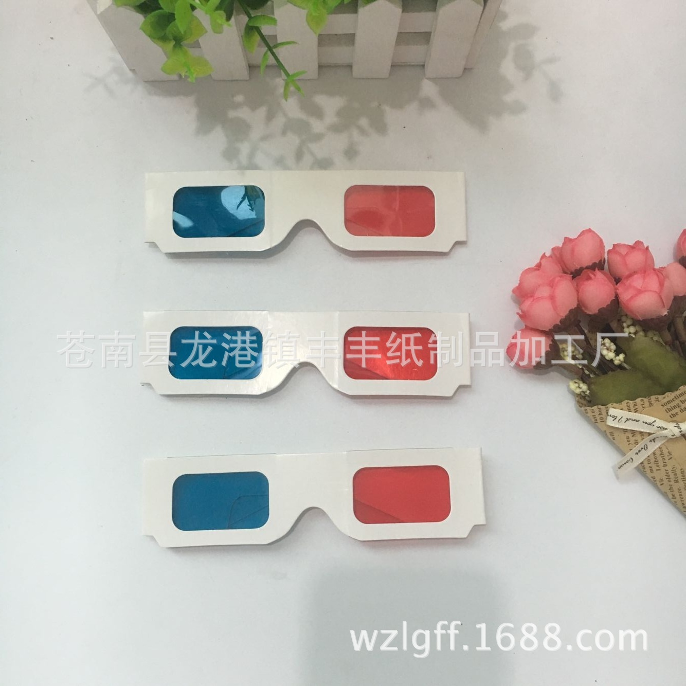 Manufacturer Paper Frame 3D Glasses 3D Stereo Glasses Red and Blue 3D Glasses Can Print Logo