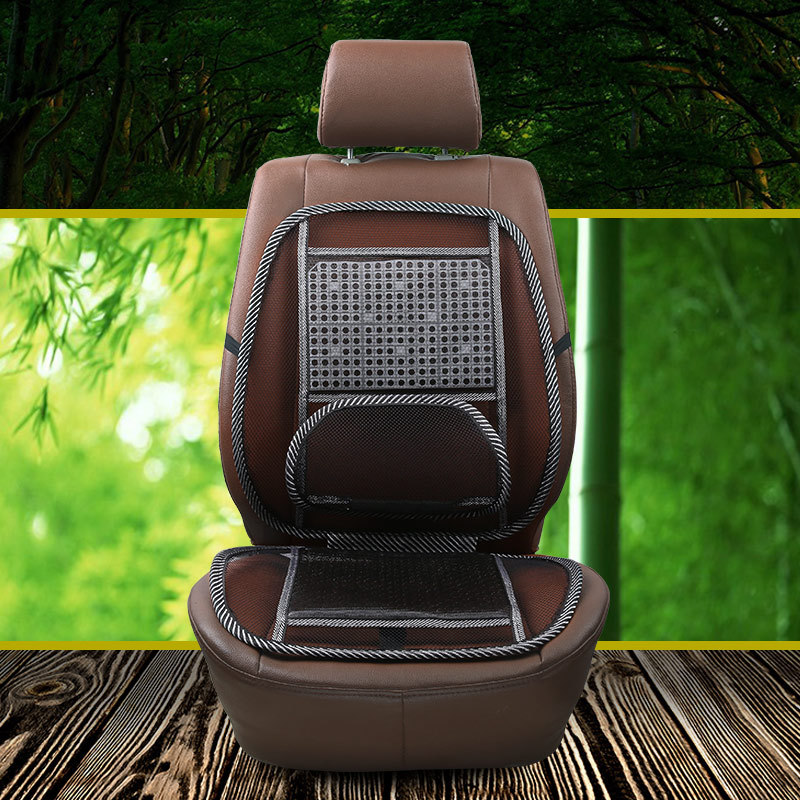 Wholesale single-seat bamboo silk car seat cushion Van size passenger truck seat cushion ventilated and breathable summer cool cushion chair