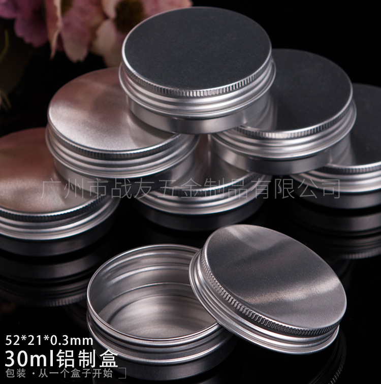 30 мл, 52*21, резьбовая алюминиевая коробка, упаковка для чая, круглая алюминиевая коробка для рыболовной лески