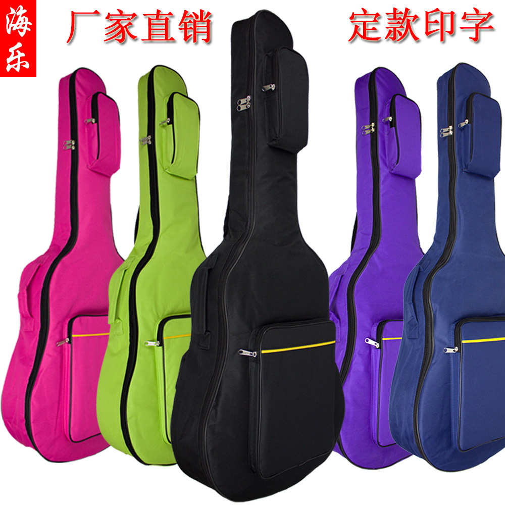 Прямые продажи, улучшенный чехол для народной гитары 41 дюйм, рюкзак для акустической гитары 36 дюймов, утолщенный хлопковый, можно напечатать