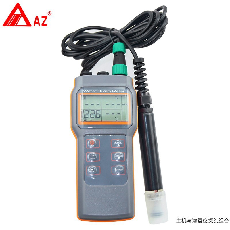 Hengxin AZ86031/AZ86021 portable dissolved oxygen meter dissolved oxygen conductivity salinity temperature PH tester