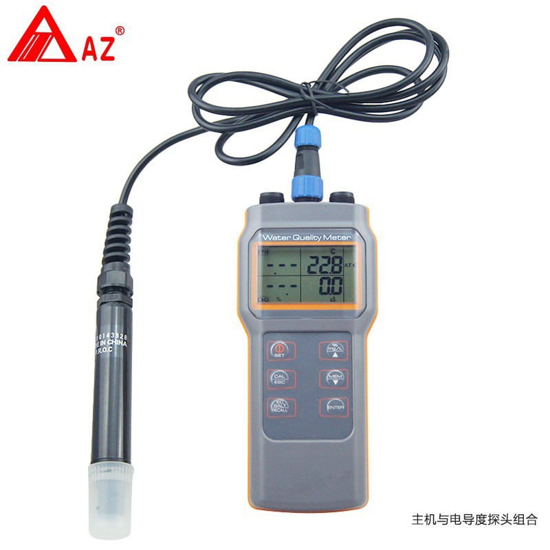 Hengxin AZ86031/AZ86021 portable dissolved oxygen meter dissolved oxygen conductivity salinity temperature PH tester