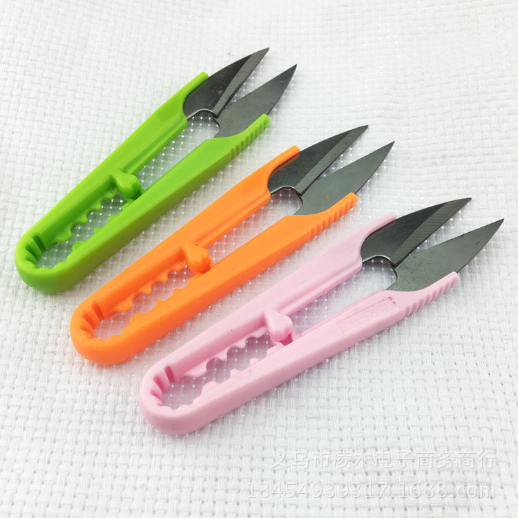 Новые ножницы для вышивки крестом, пластиковые маленькие ножницы, ножницы для пряжи, маленькие ножницы из марганцевой стали, пластиковая ручка, ножницы для пряжи