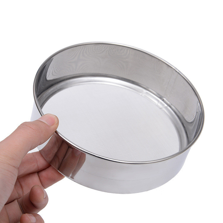 Flour sieve B222 high quality thick stainless steel flour sieve 15cm small size flour sieve 40 mesh baking tool