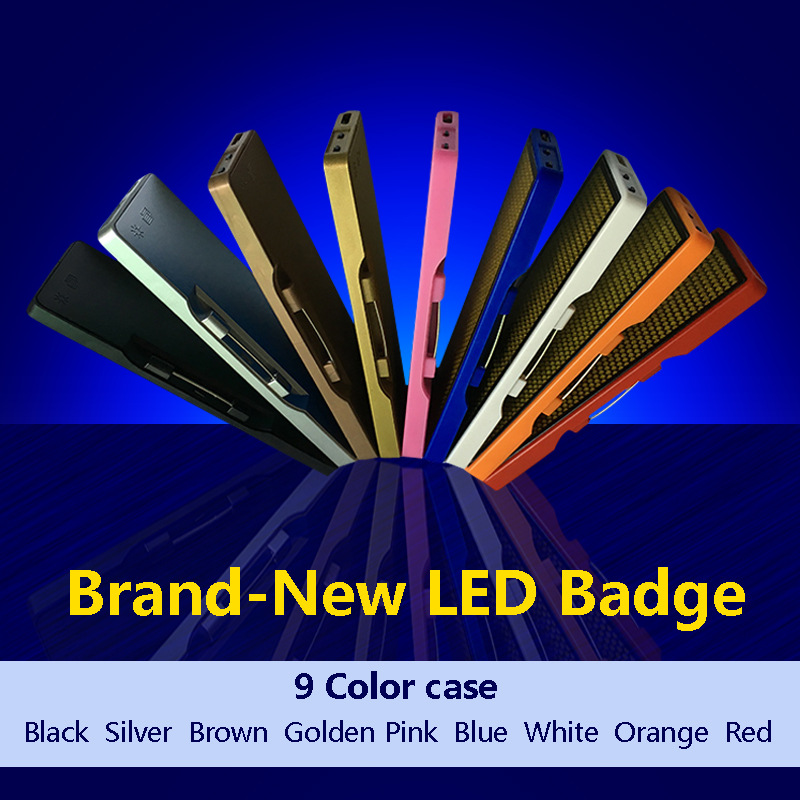 Led Name Tag Display Business Card Screen Bar Worker Number Plate Luminous Rolling Word with Wine After-Driving Red