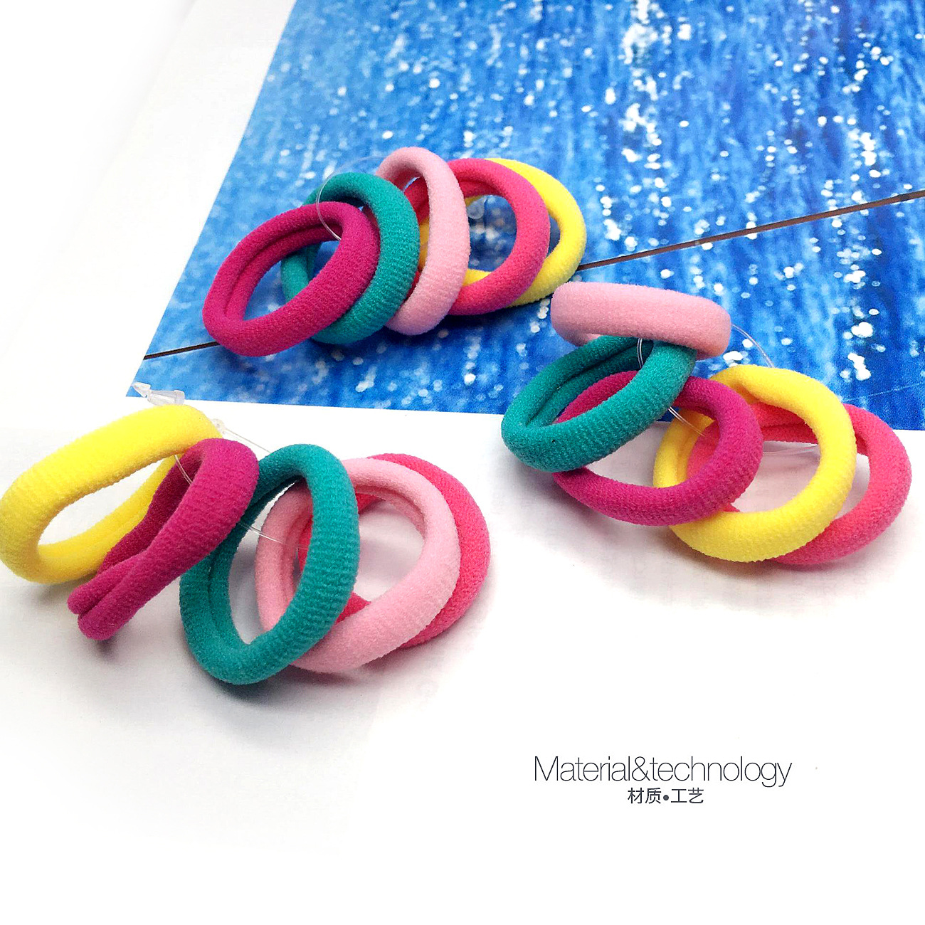 Children's Hair Accessories 3cm Thumb Ring Woolen Towel Hair Band High Elastic Seamless Hair Band Baby Hair Rope Rubber Band