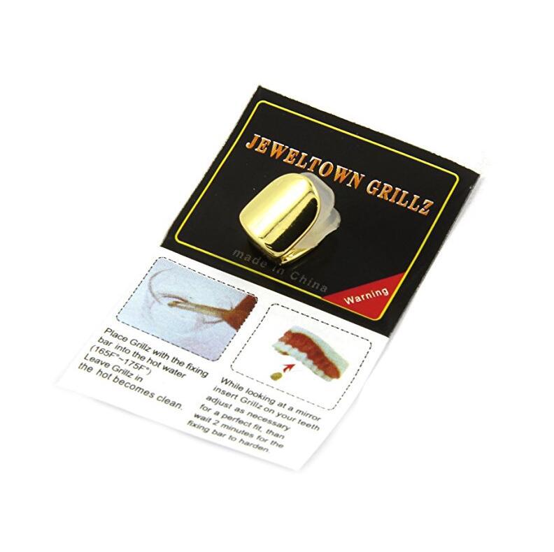 Cross-border explosions HIPHOP gold braces single teeth gold plating hip-hop jewelry braces factory outlet