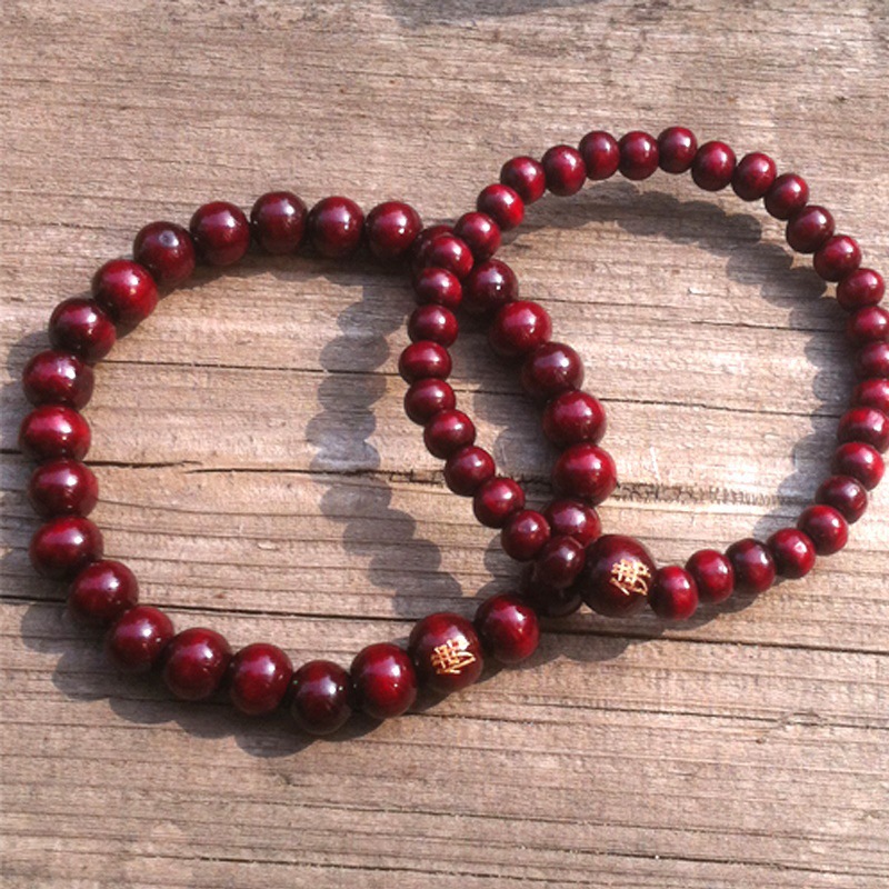 Оптовая продажа браслетов из бусин сандалового дерева, 6 мм, подарочные браслеты