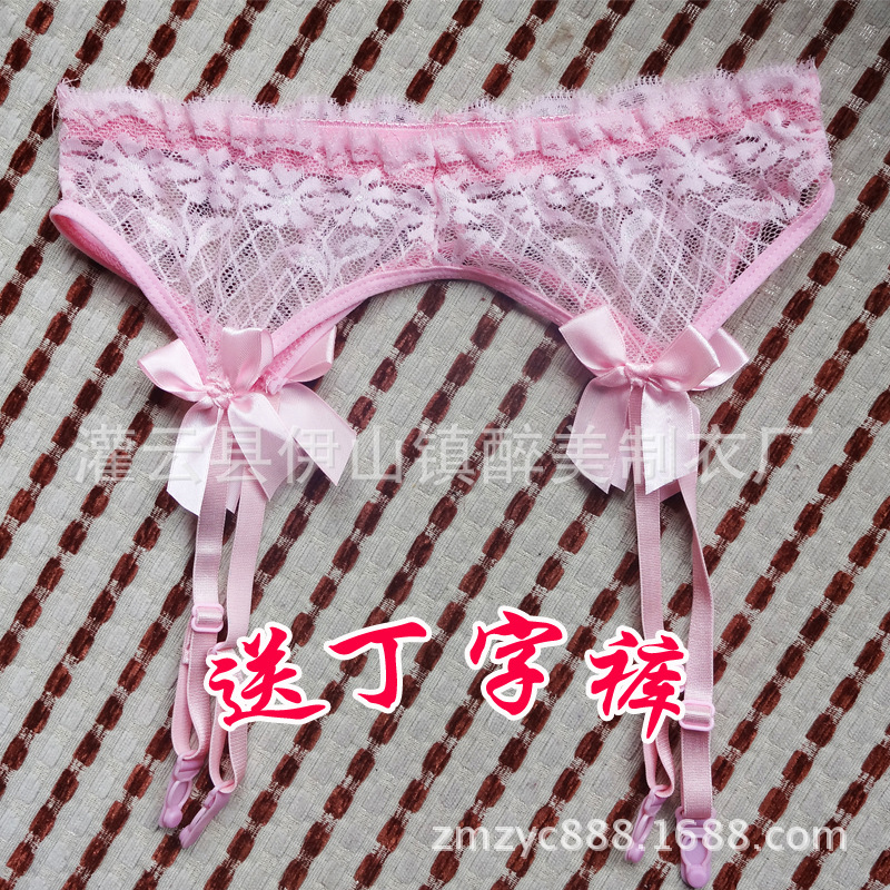 New! Wholesale sexy temptation full lace princess sexy bow Garter black specials! 9904