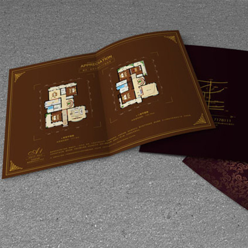Publicity leaflet color page instructions printing product binding folding color brochure picture album instructions