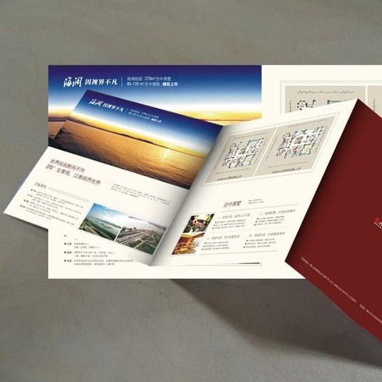 Publicity leaflet color page instructions printing product binding folding color brochure picture album instructions