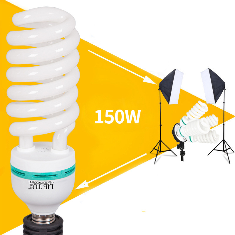Factory wholesale 150W high-power super bright studio special bulb LED tricolor photography bulb