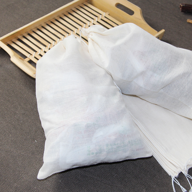 20*30 gauze bag cotton herbal medicine decocting filter bag soup seasoning tea bag cotton bag can be repeated