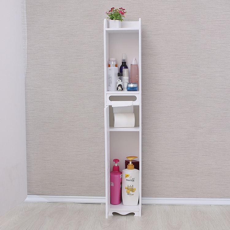 Toilet side cabinet bathroom side cabinet bathroom waterproof floor storage locker storage corner cabinet toilet tissue narrow cabinet