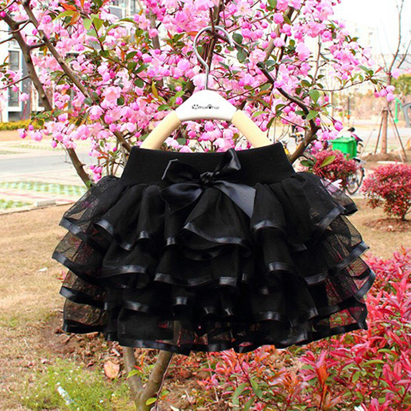 One-piece girls' gauze skirt spring, summer, autumn and winter all-matching girls' princess dress Korean style gauze skirt cake skirt