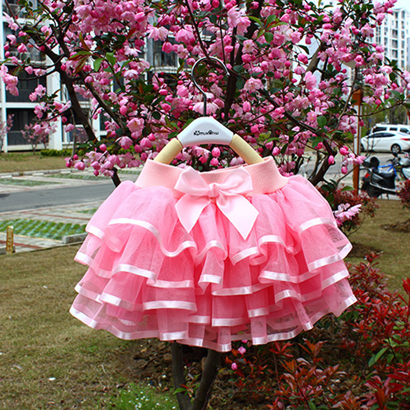 One-piece girls' gauze skirt spring, summer, autumn and winter all-matching girls' princess dress Korean style gauze skirt cake skirt