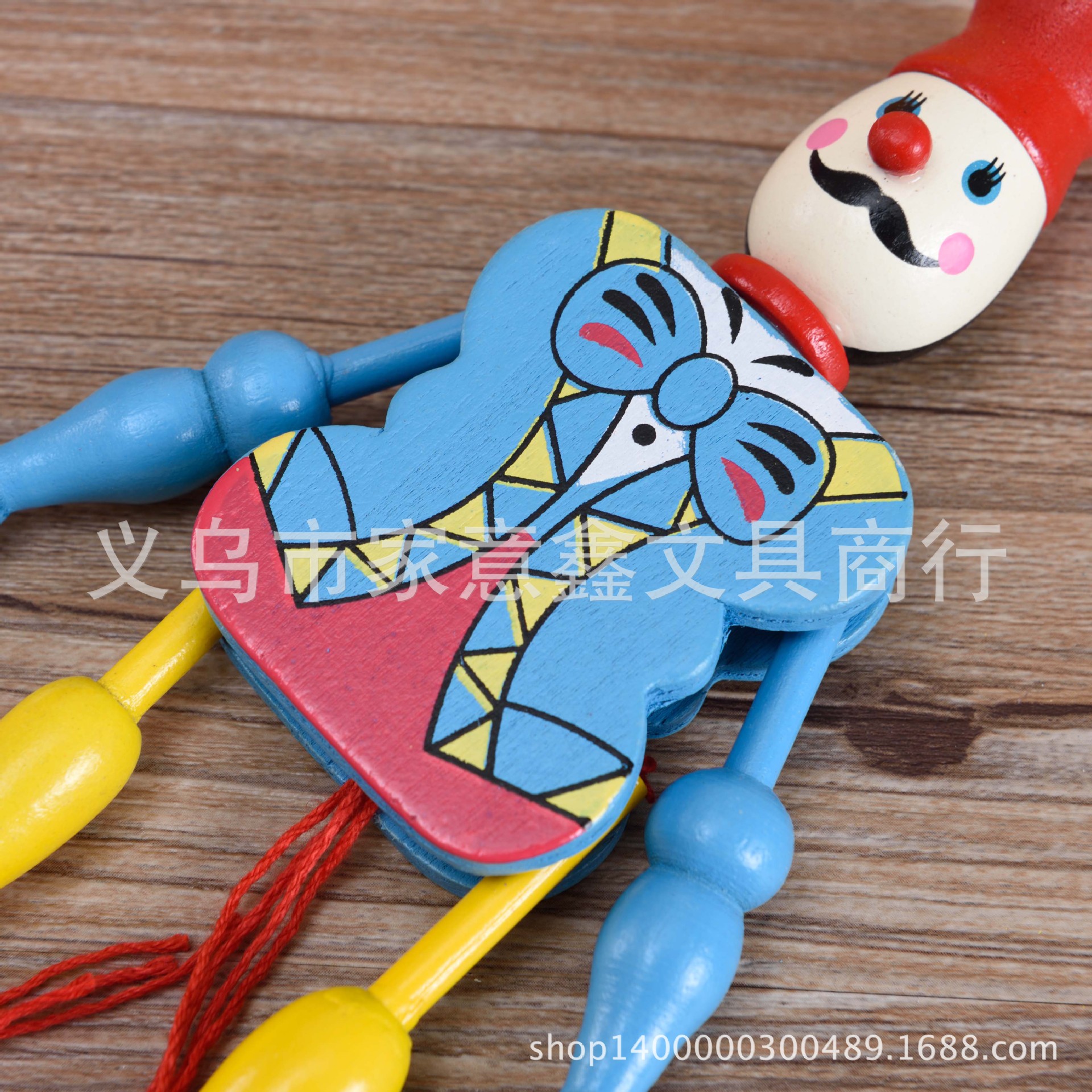 Wooden Toy Medium Pull Line Puppet King Pull Line Man Stall Temple Fair Sale