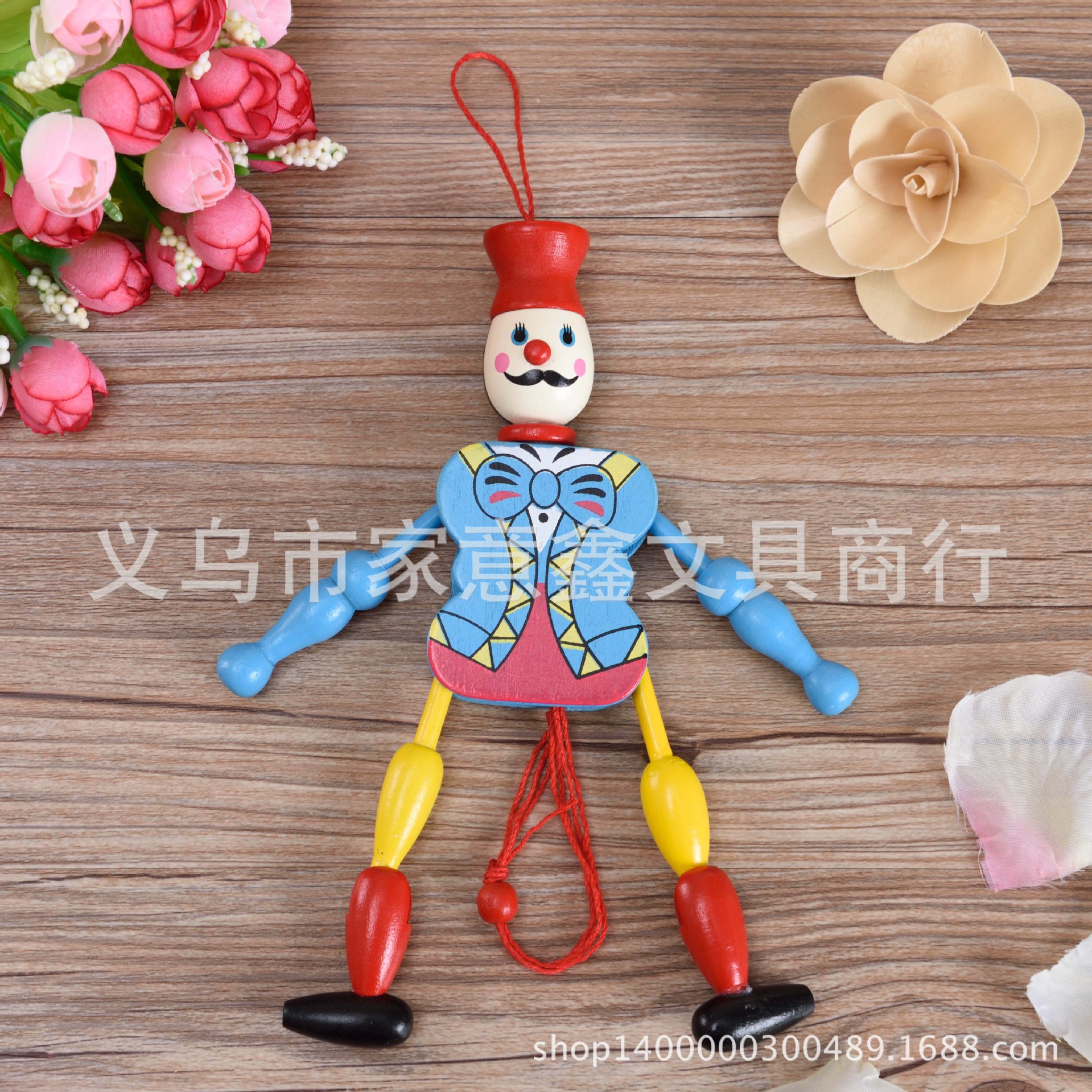 Wooden Toy Medium Pull Line Puppet King Pull Line Man Stall Temple Fair Sale