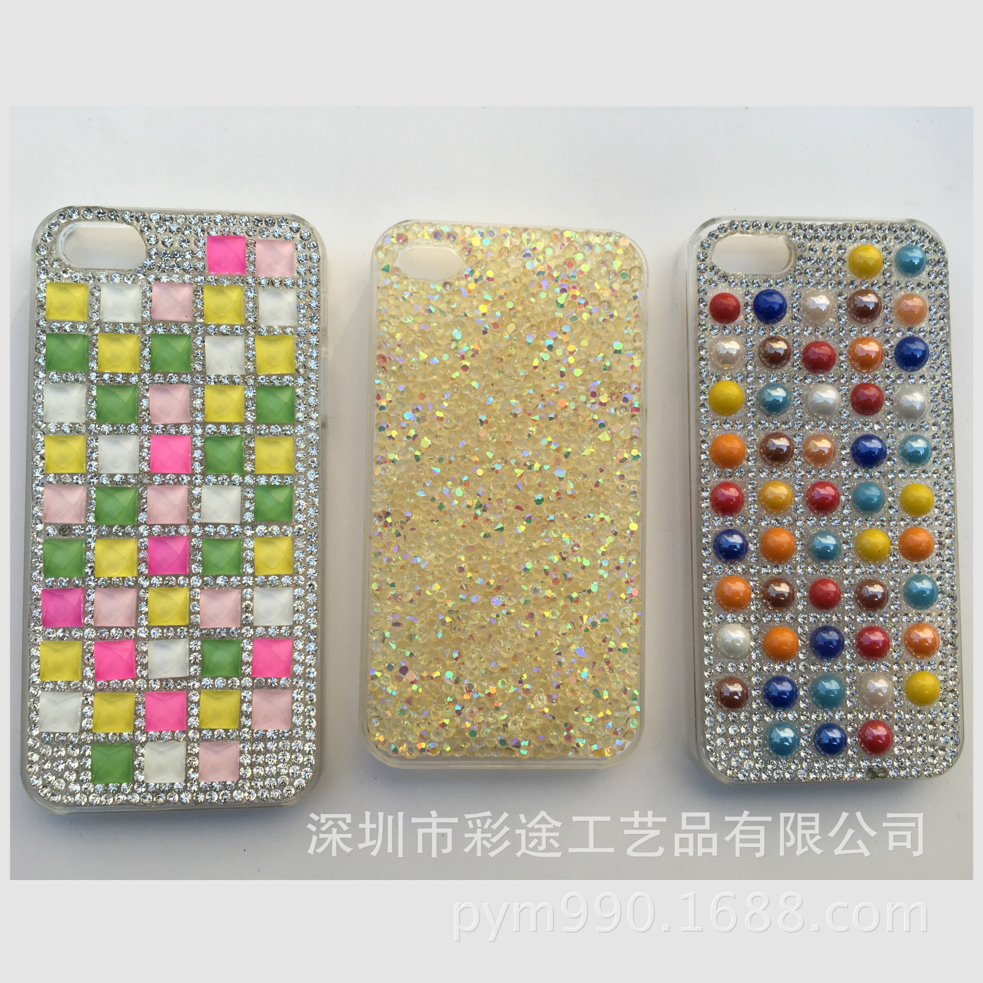 Mobile Phone Case, Earphone Case, Curling Iron, Hairpin, Cosmetic Case, Diamond-Encrusted Diamond Processing and Customization