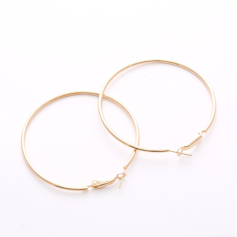 European and American Cross-Border Large Hoop Earrings, Simple and Personalized, Exaggerated Earrings, Women's Fashionable Large Hoop Non-Pierced Ear Clips Wholesale