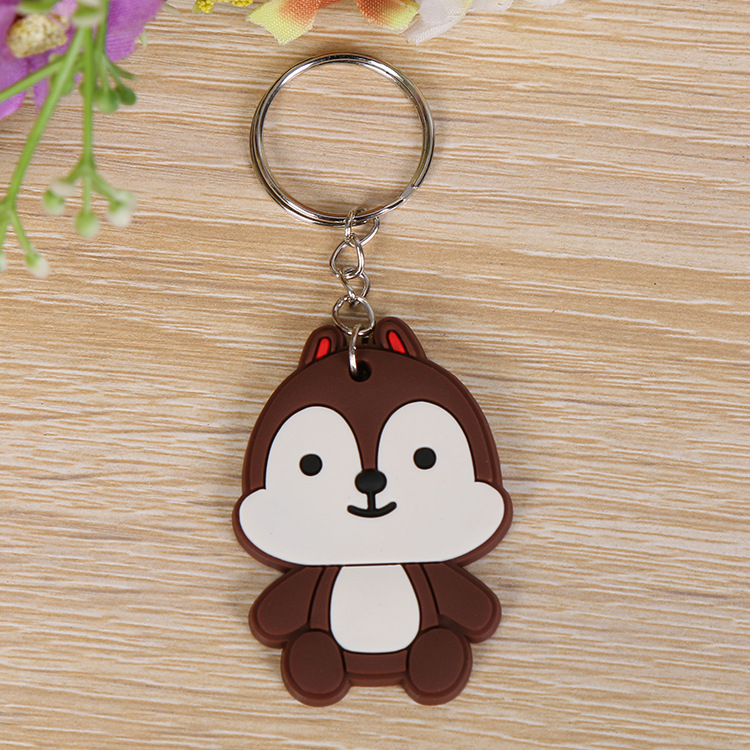 Batch of cartoon PVC Keychain creative soft rubber Taobao holiday small gift activities cheap gifts