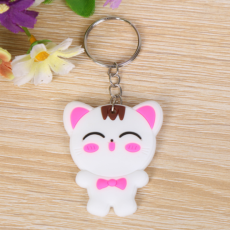 Batch of cartoon PVC Keychain creative soft rubber Taobao holiday small gift activities cheap gifts