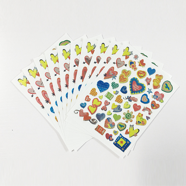 Love stickers manufacturers supply children's reward stickers bubble stickers kindergarten Taobao gifts National Day Christmas stickers