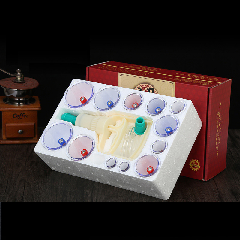 Vacuum Cupping Device Household 12-Can Set Thickeneded Magnetic Therapy Cupping Air Extraction Tank Air Extraction Tank Vacuum Cupping Tank