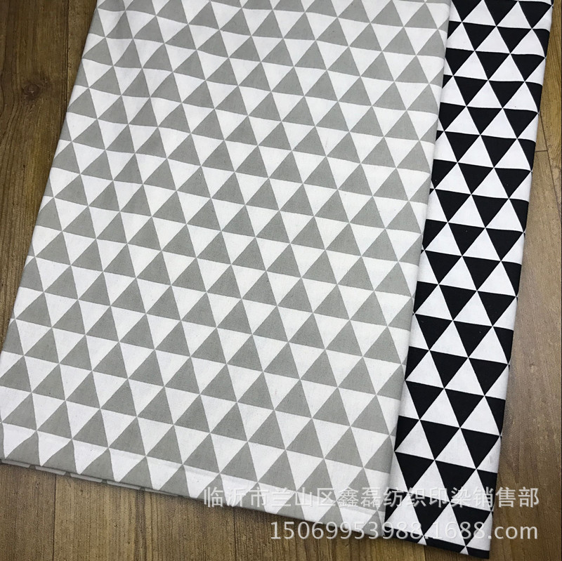 Factory direct supply linen linen linen printing pillow cloth linen geometric figure linen fabric can be PE and so on