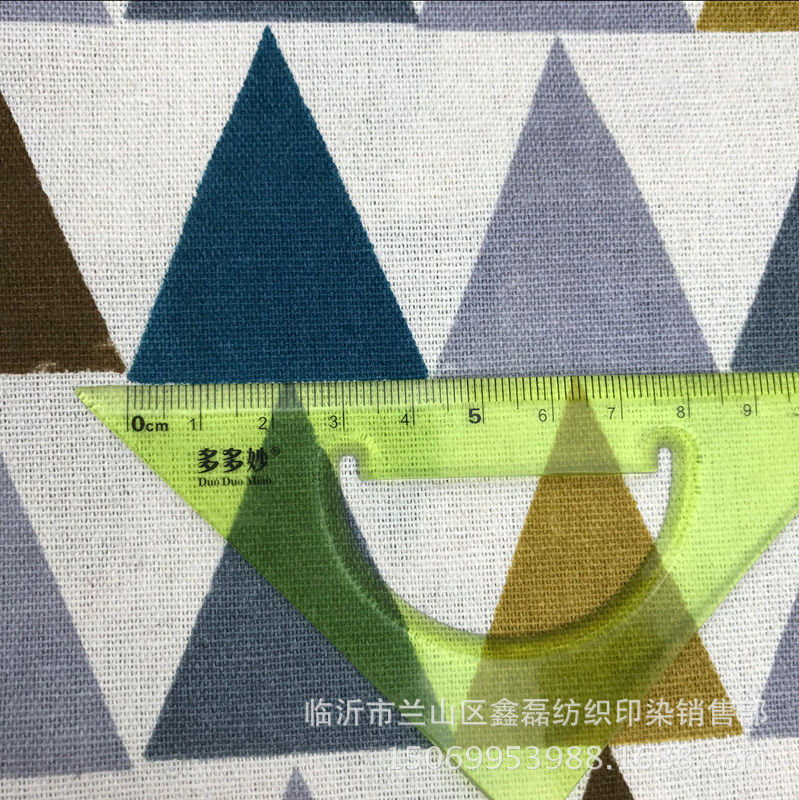 Factory direct supply linen linen linen printing pillow cloth linen geometric figure linen fabric can be PE and so on