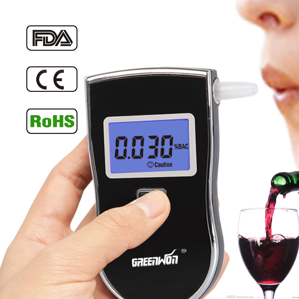 AT-818 alcohol tester portable handheld breathing car drunk driving blowing detector wholesale