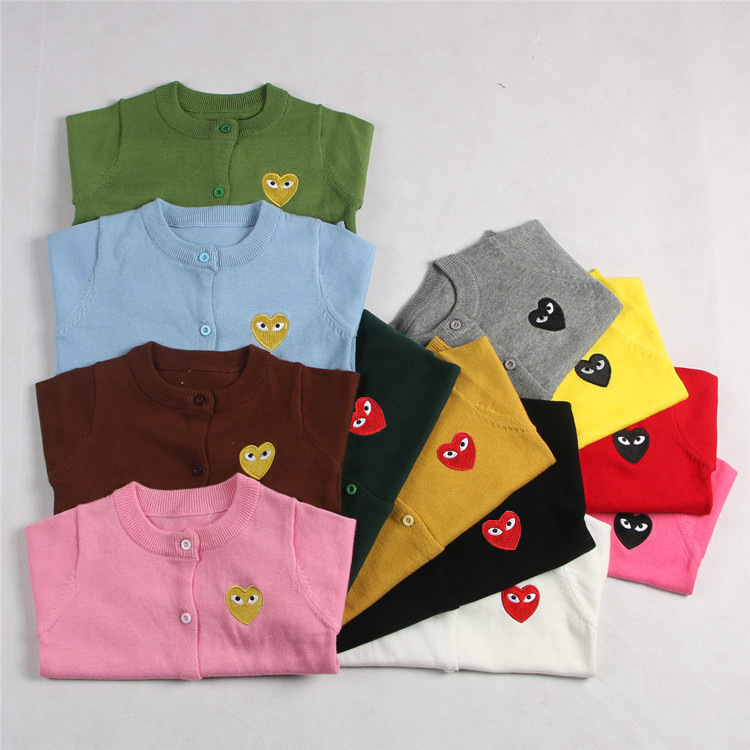 Кардиган с вышивкой для детей, осень и зима, вязаный кардиган из хлопка