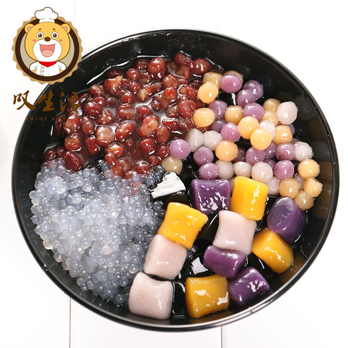 Sugar water honey red bean canned instant red bean milk tea dessert shaved ice with double skin milk material 920g wholesale and retail