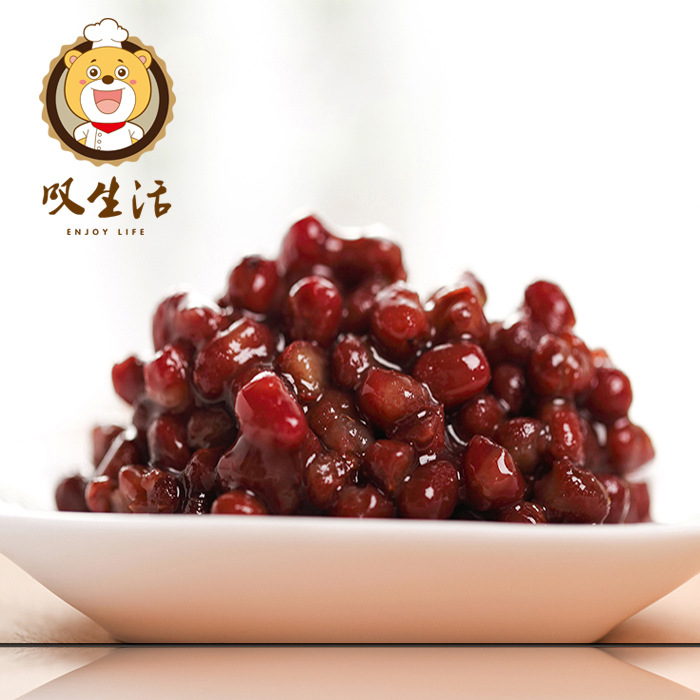 Sugar water honey red bean canned instant red bean milk tea dessert shaved ice with double skin milk material 920g wholesale and retail