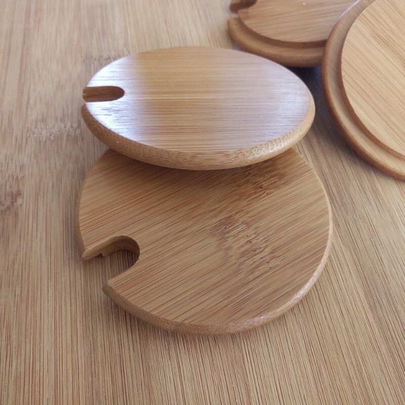 Factory Price Direct Selling Bamboo and Wood Lid Ceramic Mug Lid Glass Storage Sealing Lid for logo