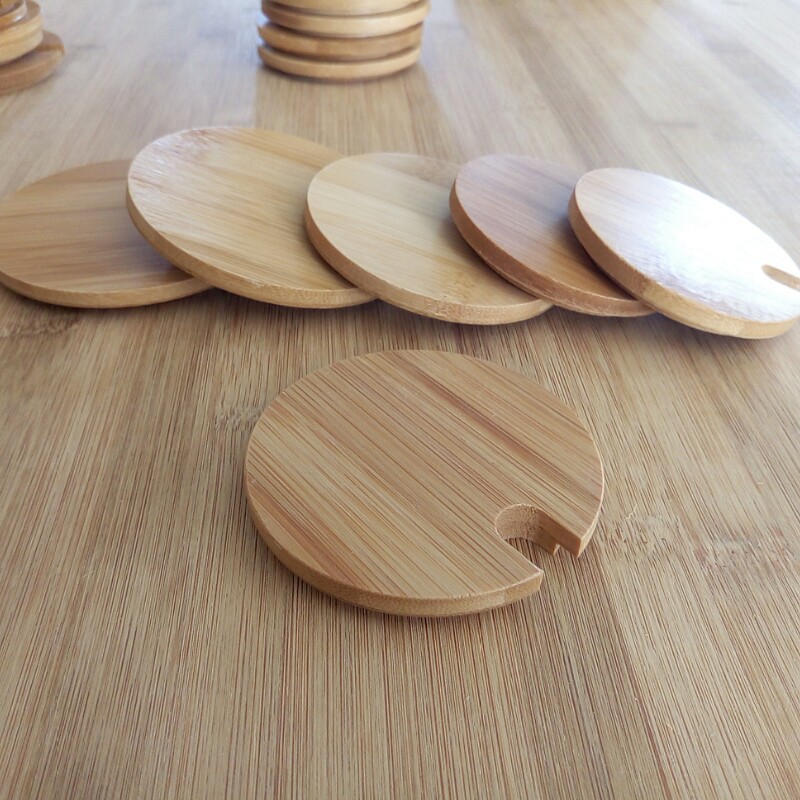 Factory Price Direct Selling Bamboo and Wood Lid Ceramic Mug Lid Glass Storage Sealing Lid for logo