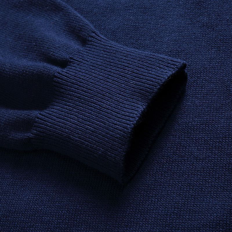 Men's Spring and Autumn New Solid Color Knitted Cardigan Men's V-Neck Button Sweater Men's Coat Cross-border Business Men's Sweater