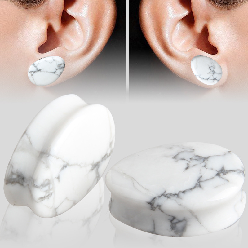 Foreign trade hot natural stone drops auricle 5-25MM ear expansion puncture jewelry online wholesale
