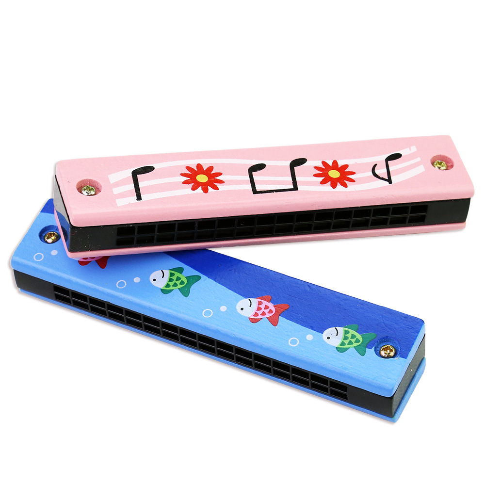 Children's Harmonica Creative Kindergarten Teaching Aids Primary School Students Beginners Wind Instruments Wooden Harmonica Educational Toys
