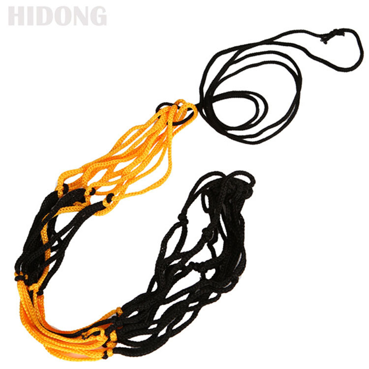 Сетка для баскетбольного мяча карманная для футбола в упаковке, спортивное хранилище, износостойкая нейлоновая нить, желто-черная расцветка