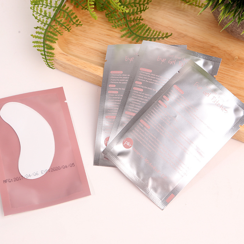 Wholesale grafting eye patch isolation eyelash pad paper eye circulation hydrating eye mask pink eyelash eye patch